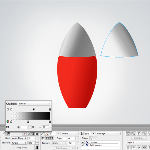 Clone the nose and apply a gradient to it.