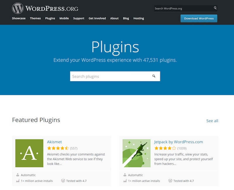 WordPress plugin repository.