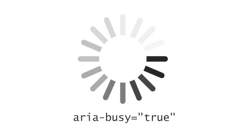 Typical loading spinner labelled ARIA atomic true