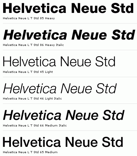 Typefaces 