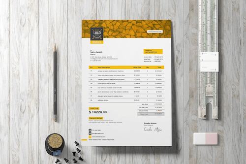 Invoice Template Retro 03