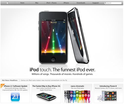 Apple Computers Website Screenshots