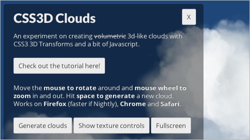 CSS3D Clouds