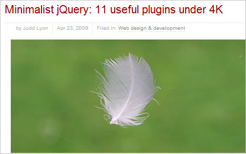 Minimalist jQuery: 11 useful plugins under 4K 