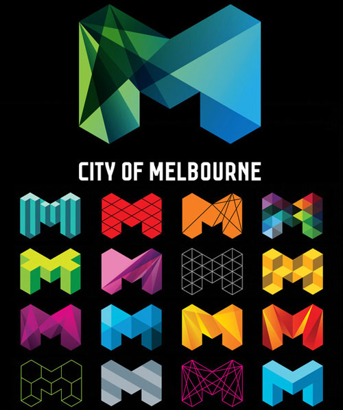 City of Melbourne logo variations. (Image: Behance).
