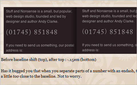 Improve your web typography with baseline shift