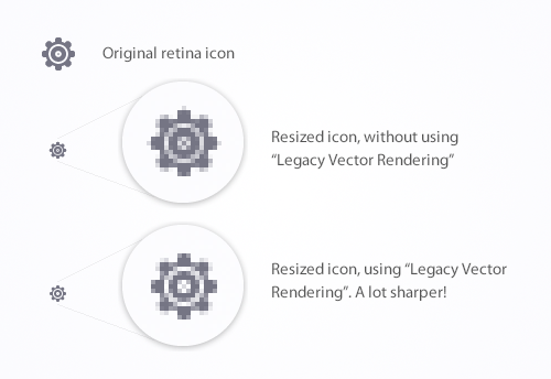Using Legacy Vector Rendering to sharpen icons in Fireworks