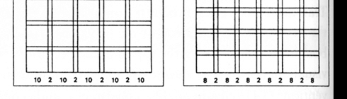 Bottom end of an example of a grid wireframe