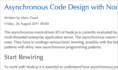Asynchronous Code Design with Node.js