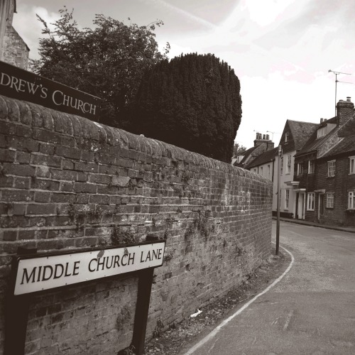 Wayfinding and Typographic Signs - middle-church-lane