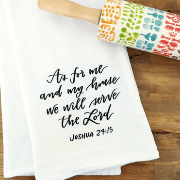 As for me and my house we will serve the lord, hand lettering by Caitlin Bristow