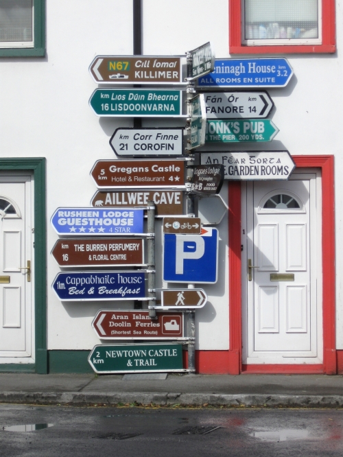 Wayfinding and Typographic Signs - ballyvaughan