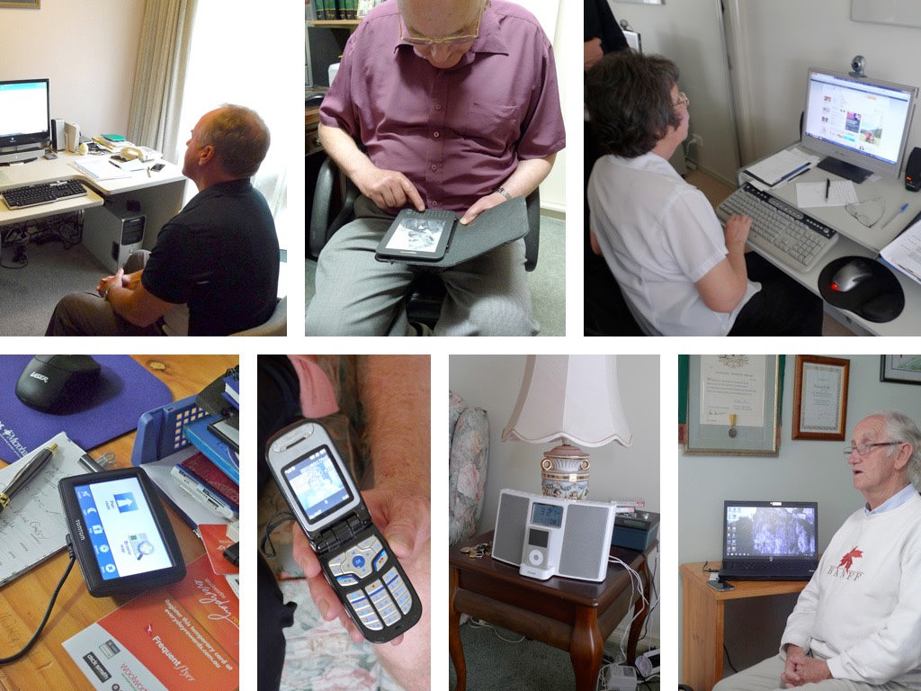 Online lecture and training gadgets for old people
