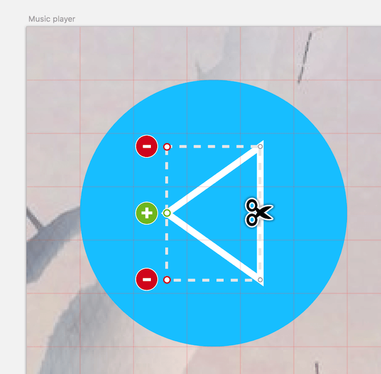Create a rectangle, by inserting a new point in the middle of the left side, but deleting the points above and below. Finally, cut the right side with the Scissors tool. Please note that the arrow doesn't have the final properties applied.