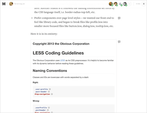 Medium's CSS