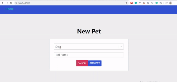 Pets updates instantly