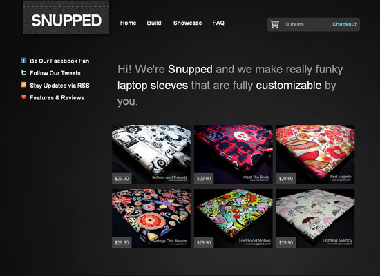 snupped website, laptop sleeves online store