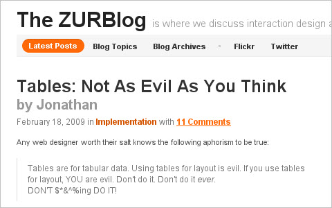  Tables: Not As Evil As You Think