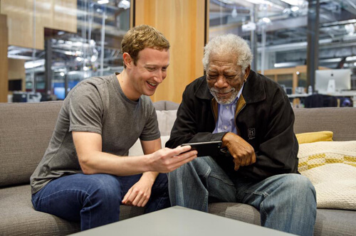 Mark Zuckerberg introduces Morgan Freeman to the AI that uses his voice