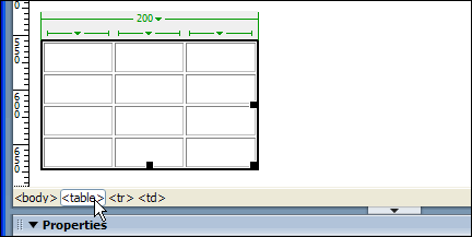 A Dreamweaver table