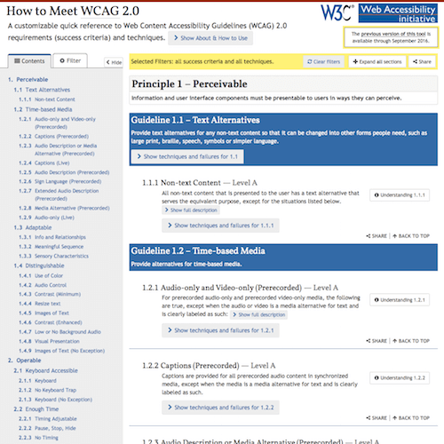 Sometimes we can link to an existing standard, for instance WCAG 2.0. But very often related standards already exist within the organization.