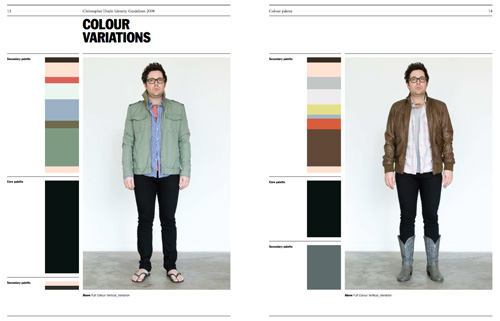 Chris Doyle's personal identity colour alternatives.