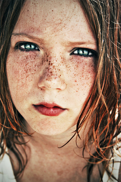 Freckles like stars.