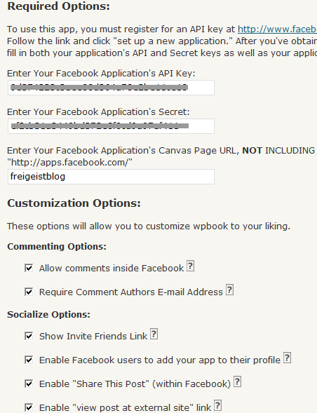 Settings for the Wordbook plug-in