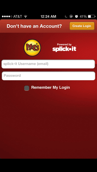 Moe's app required users to login to use the app