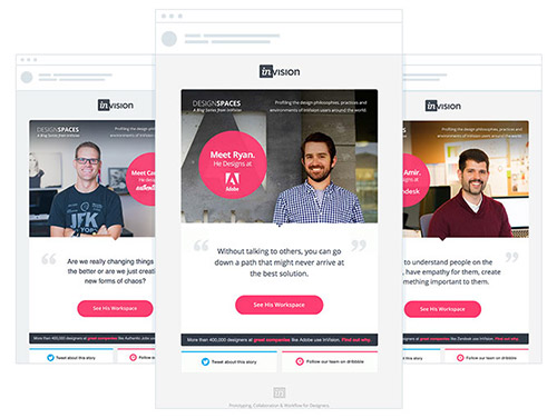 Mobile-friendly email design from InVision