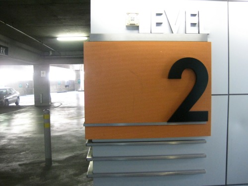 Wayfinding and Typographic Signs - parking-level-signage