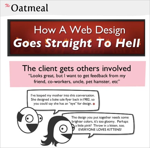 How a Web Design Goes Straight to Hell by The Oatmeal