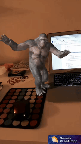 Dancing gorilla projection