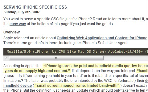  Serving iPhone Specific CSS