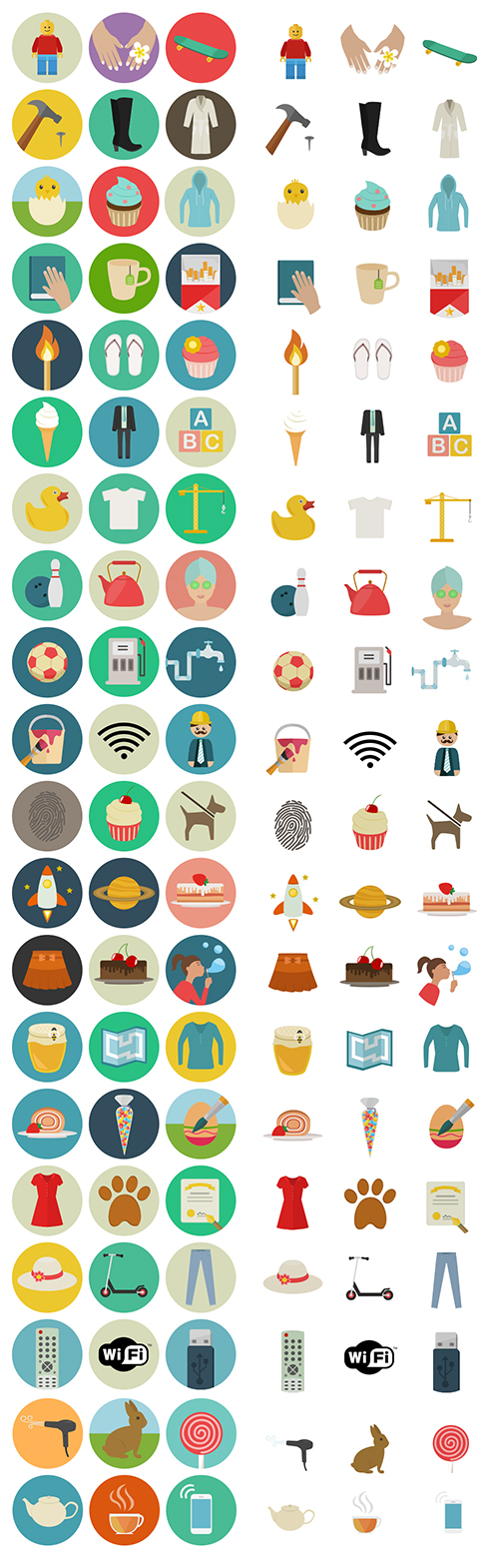 flat icons set