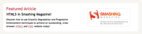 Smashing HTML5! Featured block