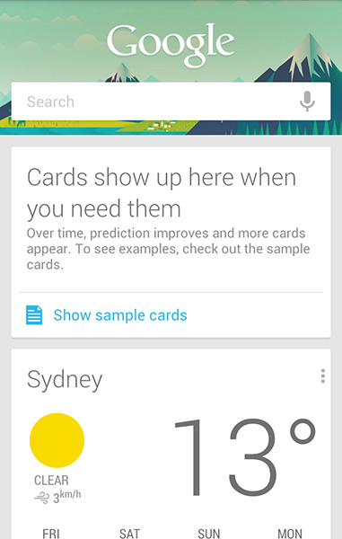 Google’s Search app is a great instance of Android’s look and feel.