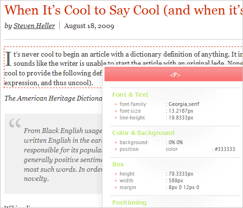 Paragraph spacing size graph.