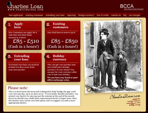 Retro and Vintage Designs - Charlies Loan Payday Loans Short term cash loans fast