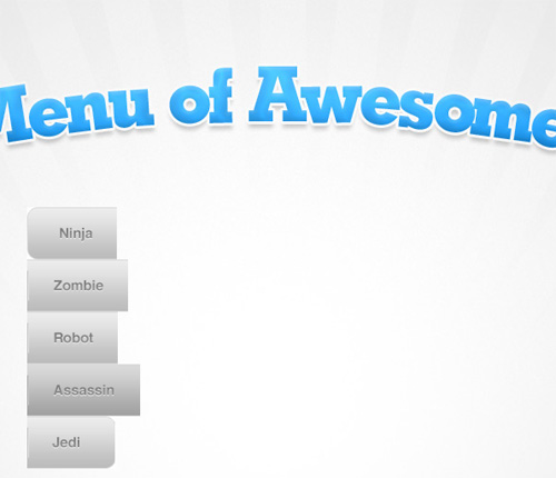 Menu of Awesomeness without Float