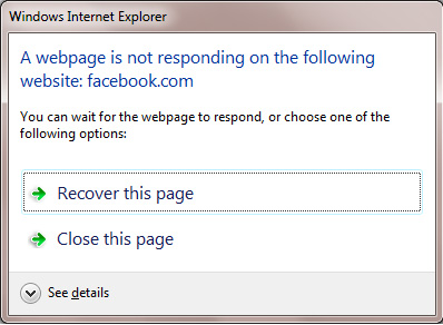IE8 not responding message