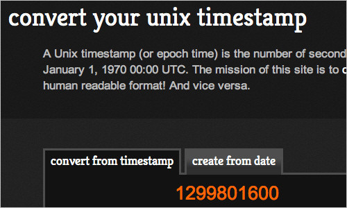 Convert Unix Time - convert and create your unix timestamp