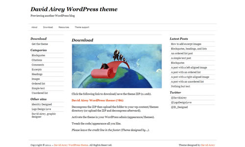 David Airey Free WP Theme