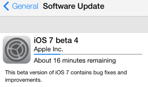 Software update estimation in Apple iOS