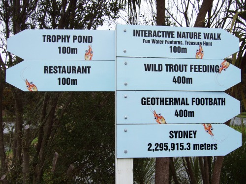 Wayfinding and Typographic Signs - wacky-huka-prawn-park-signboard