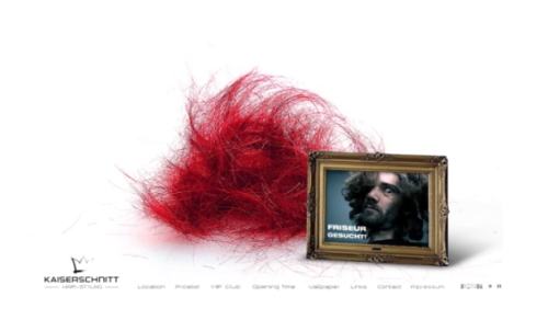 Kaiserschnitt Hair-Styling in Showcase of Web Design in Germany