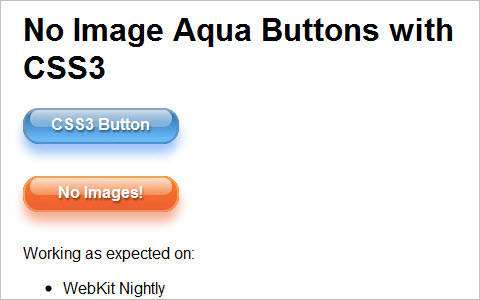  CSS3 Gradients: No Image Aqua Button