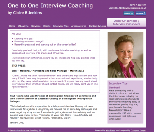 121interviewcoaching - desktop site