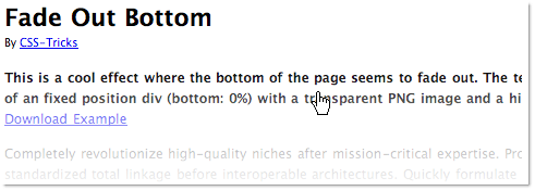 CSS-techniques - Fade Out Bottom