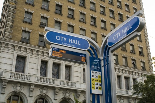 Wayfinding and Typographic Signs - multi-directional-bus-stop